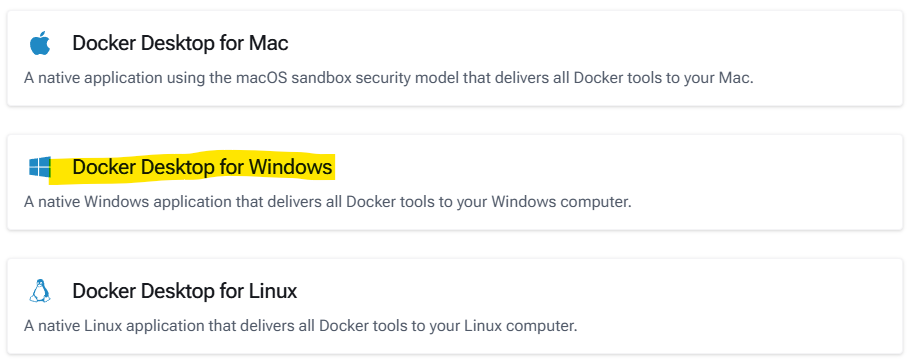 Docker Desktop for Windows