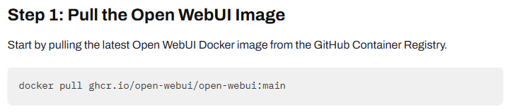 Open WebUI pull